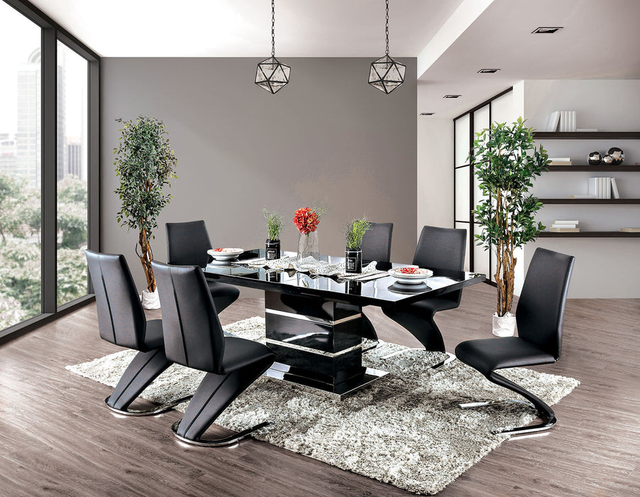 Midvale Black/Chrome Dining Table - Premium Dining Table from FOA East - Just $1335.75! Shop now at Furniture Wholesale Plus  We are the best furniture store in Nashville, Hendersonville, Goodlettsville, Madison, Antioch, Mount Juliet, Lebanon, Gallatin, Springfield, Murfreesboro, Franklin, Brentwood