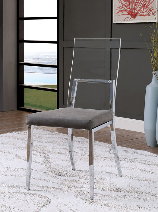 Casper Chrome Side Chair (2/CTN) - Premium Dining Chair from FOA East - Just $776.10! Shop now at Furniture Wholesale Plus  We are the best furniture store in Nashville, Hendersonville, Goodlettsville, Madison, Antioch, Mount Juliet, Lebanon, Gallatin, Springfield, Murfreesboro, Franklin, Brentwood