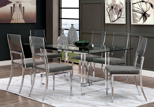 Casper Chrome Dining Table - Premium Dining Table from FOA East - Just $1121.25! Shop now at Furniture Wholesale Plus  We are the best furniture store in Nashville, Hendersonville, Goodlettsville, Madison, Antioch, Mount Juliet, Lebanon, Gallatin, Springfield, Murfreesboro, Franklin, Brentwood