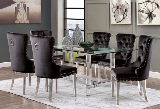 CASPER 7 Pc. Dining Table Set, Black Chairs - Premium Dining Room Set from FOA East - Just $2739.75! Shop now at Furniture Wholesale Plus  We are the best furniture store in Nashville, Hendersonville, Goodlettsville, Madison, Antioch, Mount Juliet, Lebanon, Gallatin, Springfield, Murfreesboro, Franklin, Brentwood