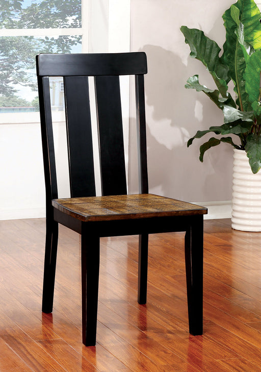 ALANA Antique Oak/Black Side Chair (2/CTN) - Premium Dining Chair from FOA East - Just $261.30! Shop now at Furniture Wholesale Plus  We are the best furniture store in Nashville, Hendersonville, Goodlettsville, Madison, Antioch, Mount Juliet, Lebanon, Gallatin, Springfield, Murfreesboro, Franklin, Brentwood