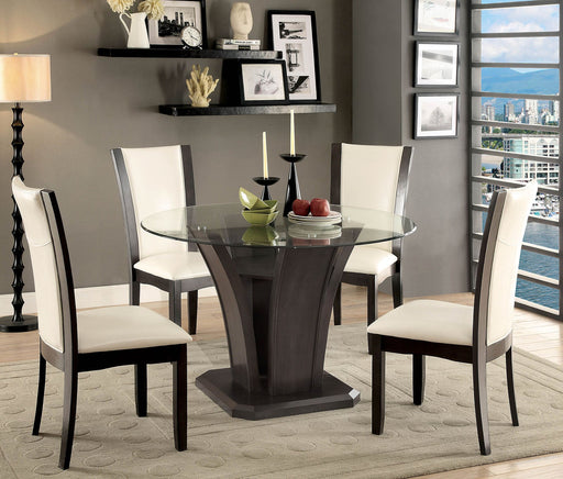 MANHATTAN I Gray Round Dining Table - Premium Dining Table from FOA East - Just $442.65! Shop now at Furniture Wholesale Plus  We are the best furniture store in Nashville, Hendersonville, Goodlettsville, Madison, Antioch, Mount Juliet, Lebanon, Gallatin, Springfield, Murfreesboro, Franklin, Brentwood