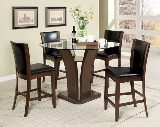MANHATTAN 5 Pc. Round Counter Ht. Table Set - Premium Dining Room Set from FOA East - Just $959.40! Shop now at Furniture Wholesale Plus  We are the best furniture store in Nashville, Hendersonville, Goodlettsville, Madison, Antioch, Mount Juliet, Lebanon, Gallatin, Springfield, Murfreesboro, Franklin, Brentwood