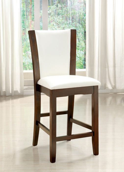 Manhattan III Dark Cherry/White Counter Ht. Chair, White (2/CTN) - Premium Dining Chair from FOA East - Just $280.80! Shop now at Furniture Wholesale Plus  We are the best furniture store in Nashville, Hendersonville, Goodlettsville, Madison, Antioch, Mount Juliet, Lebanon, Gallatin, Springfield, Murfreesboro, Franklin, Brentwood
