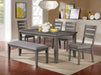 VIANA 6 Pc. Dining Table Set w/ Bench - Premium Dining Room Set from FOA East - Just $1146.60! Shop now at Furniture Wholesale Plus  We are the best furniture store in Nashville, Hendersonville, Goodlettsville, Madison, Antioch, Mount Juliet, Lebanon, Gallatin, Springfield, Murfreesboro, Franklin, Brentwood