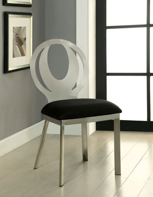 ORLA Silver/Black Side Chair (2/CTN) - Premium Dining Chair from FOA East - Just $586.95! Shop now at Furniture Wholesale Plus  We are the best furniture store in Nashville, Hendersonville, Goodlettsville, Madison, Antioch, Mount Juliet, Lebanon, Gallatin, Springfield, Murfreesboro, Franklin, Brentwood