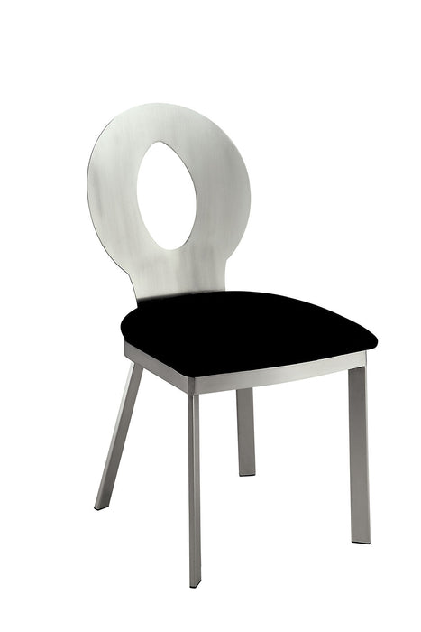 VALO Silver/Black Side Chair (2/CTN) - Premium Dining Chair from FOA East - Just $612.30! Shop now at Furniture Wholesale Plus (Nashville,TN)  We are the best furniture store in Nashville, Hendersonville, Goodlettsville, Madison, Antioch, Mount Juliet, Lebanon, Gallatin, Springfield, Murfreesboro, Franklin, Brentwood