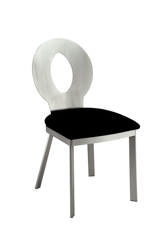 VALO Silver/Black Side Chair (2/CTN) - Premium Dining Chair from FOA East - Just $612.30! Shop now at Furniture Wholesale Plus  We are the best furniture store in Nashville, Hendersonville, Goodlettsville, Madison, Antioch, Mount Juliet, Lebanon, Gallatin, Springfield, Murfreesboro, Franklin, Brentwood