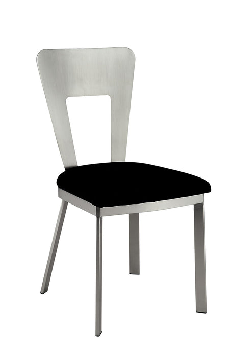 NOVA Silver/Black Side Chair (2/CTN) - Premium Dining Chair from FOA East - Just $612.30! Shop now at Furniture Wholesale Plus  We are the best furniture store in Nashville, Hendersonville, Goodlettsville, Madison, Antioch, Mount Juliet, Lebanon, Gallatin, Springfield, Murfreesboro, Franklin, Brentwood