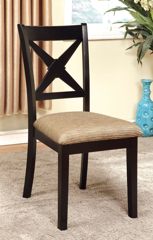 Liberta Black/Beige Side Chair (2/CTN) - Premium Dining Chair from FOA East - Just $210.60! Shop now at Furniture Wholesale Plus  We are the best furniture store in Nashville, Hendersonville, Goodlettsville, Madison, Antioch, Mount Juliet, Lebanon, Gallatin, Springfield, Murfreesboro, Franklin, Brentwood