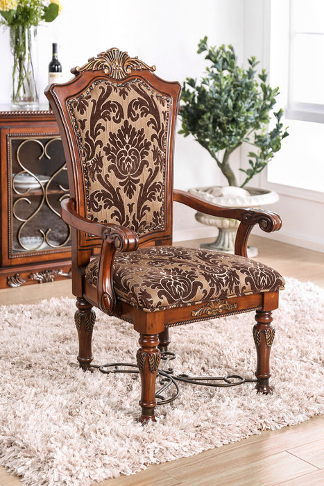 Lucie Brown Cherry Arm Chair (2/CTN) - Premium Dining Chair from FOA East - Just $961.35! Shop now at Furniture Wholesale Plus  We are the best furniture store in Nashville, Hendersonville, Goodlettsville, Madison, Antioch, Mount Juliet, Lebanon, Gallatin, Springfield, Murfreesboro, Franklin, Brentwood
