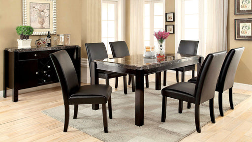 GRANDSTONE I Black Dining Table, Gray Marble Top - Premium Dining Table from FOA East - Just $674.70! Shop now at Furniture Wholesale Plus  We are the best furniture store in Nashville, Hendersonville, Goodlettsville, Madison, Antioch, Mount Juliet, Lebanon, Gallatin, Springfield, Murfreesboro, Franklin, Brentwood