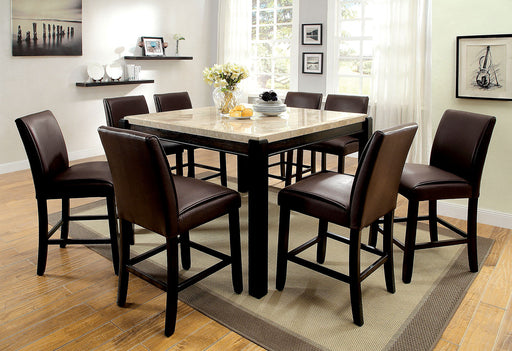 GLADSTONE II Black/Black 7 Pc. Counter Ht. Dining Table Set - Premium Dining Room Set from FOA East - Just $1554.15! Shop now at Furniture Wholesale Plus  We are the best furniture store in Nashville, Hendersonville, Goodlettsville, Madison, Antioch, Mount Juliet, Lebanon, Gallatin, Springfield, Murfreesboro, Franklin, Brentwood
