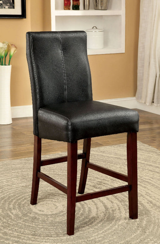 BONNEVILLE II Brown Cherry/Black Counter Ht. Chair (2/CTN) - Premium Dining Chair from FOA East - Just $261.30! Shop now at Furniture Wholesale Plus  We are the best furniture store in Nashville, Hendersonville, Goodlettsville, Madison, Antioch, Mount Juliet, Lebanon, Gallatin, Springfield, Murfreesboro, Franklin, Brentwood
