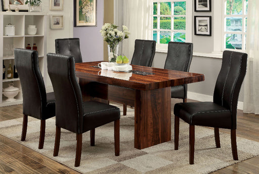 BONNEVILLE I Brown Cherry 7 Pc. Dining Table Set - Premium Dining Room Set from FOA East - Just $1127.10! Shop now at Furniture Wholesale Plus  We are the best furniture store in Nashville, Hendersonville, Goodlettsville, Madison, Antioch, Mount Juliet, Lebanon, Gallatin, Springfield, Murfreesboro, Franklin, Brentwood