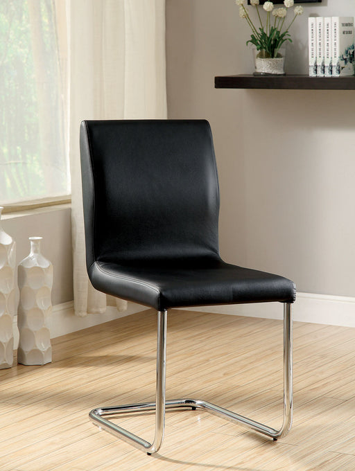 LODIA I Black/Silver Side Chair - Premium Dining Chair from FOA East - Just $399.75! Shop now at Furniture Wholesale Plus  We are the best furniture store in Nashville, Hendersonville, Goodlettsville, Madison, Antioch, Mount Juliet, Lebanon, Gallatin, Springfield, Murfreesboro, Franklin, Brentwood