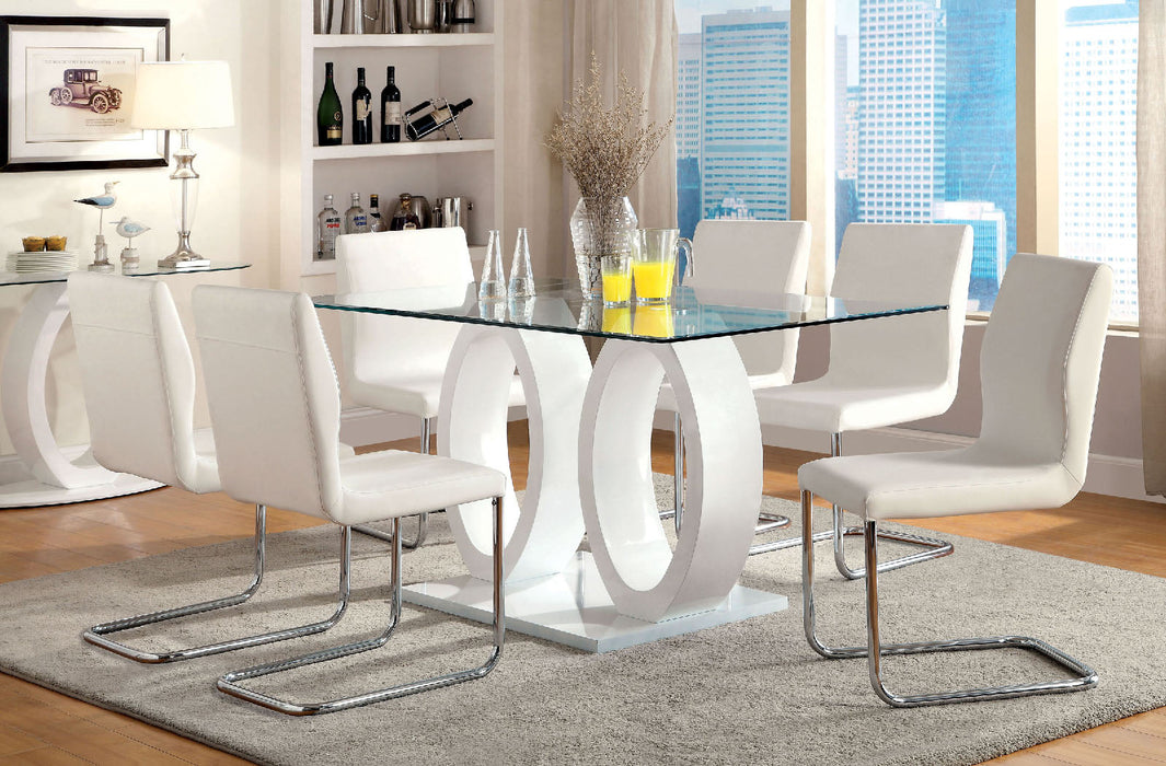 LODIA I White Dining Table - Premium Dining Table from FOA East - Just $793.65! Shop now at Furniture Wholesale Plus  We are the best furniture store in Nashville, Hendersonville, Goodlettsville, Madison, Antioch, Mount Juliet, Lebanon, Gallatin, Springfield, Murfreesboro, Franklin, Brentwood