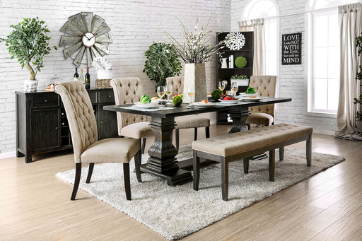 Nerissa Antique Black 7 Pc. Dining Table Set - Premium Dining Room Set from FOA East - Just $2043.60! Shop now at Furniture Wholesale Plus  We are the best furniture store in Nashville, Hendersonville, Goodlettsville, Madison, Antioch, Mount Juliet, Lebanon, Gallatin, Springfield, Murfreesboro, Franklin, Brentwood