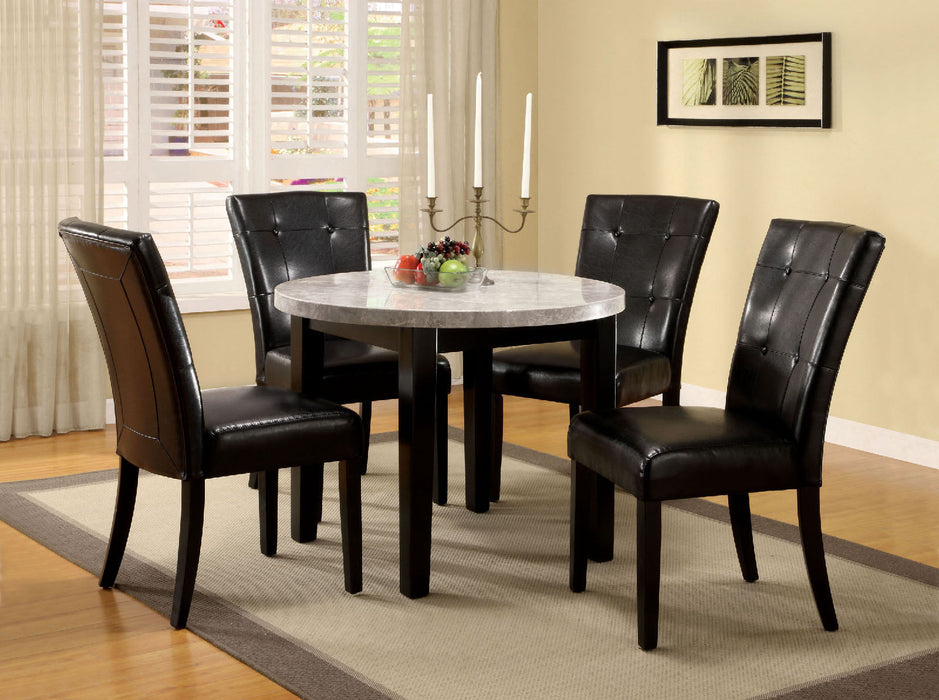 Marion I Espresso 5 Pc. Round Dining Table Set - Premium Dining Room Set from FOA East - Just $967.20! Shop now at Furniture Wholesale Plus  We are the best furniture store in Nashville, Hendersonville, Goodlettsville, Madison, Antioch, Mount Juliet, Lebanon, Gallatin, Springfield, Murfreesboro, Franklin, Brentwood