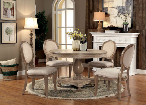 Kathryn Rustic Dark Oak, Ivory 7 Pc. Dining Table Set - Premium Dining Room Set from FOA East - Just $1663.35! Shop now at Furniture Wholesale Plus  We are the best furniture store in Nashville, Hendersonville, Goodlettsville, Madison, Antioch, Mount Juliet, Lebanon, Gallatin, Springfield, Murfreesboro, Franklin, Brentwood