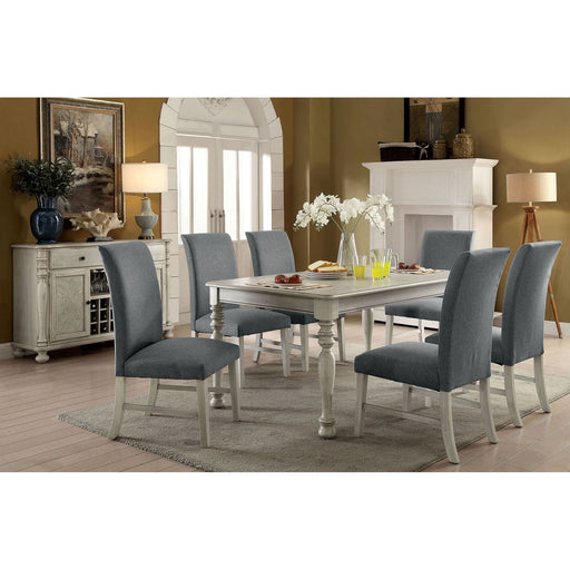 Kathryn Antique White 7 Pc. Dining Table Set - Premium Dining Room Set from FOA East - Just $1946.10! Shop now at Furniture Wholesale Plus  We are the best furniture store in Nashville, Hendersonville, Goodlettsville, Madison, Antioch, Mount Juliet, Lebanon, Gallatin, Springfield, Murfreesboro, Franklin, Brentwood