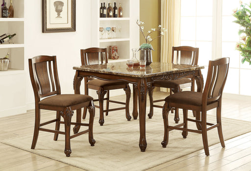 JOHANNESBURG Brown Cherry, Brown 5 Pc. Counter Ht. Table Set - Premium Dining Room Set from FOA East - Just $1386.45! Shop now at Furniture Wholesale Plus  We are the best furniture store in Nashville, Hendersonville, Goodlettsville, Madison, Antioch, Mount Juliet, Lebanon, Gallatin, Springfield, Murfreesboro, Franklin, Brentwood