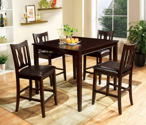 West Creek II Espresso 5 Pc. Counter Ht. Table Set - Premium Dining Room Set from FOA East - Just $540.15! Shop now at Furniture Wholesale Plus (Nashville,TN)  We are the best furniture store in Nashville, Hendersonville, Goodlettsville, Madison, Antioch, Mount Juliet, Lebanon, Gallatin, Springfield, Murfreesboro, Franklin, Brentwood