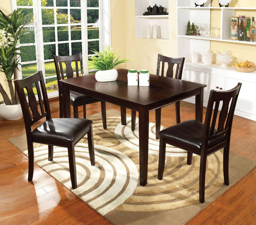 Northvale I Espresso 5 Pc. Dining Table Set - Premium Dining Room Set from FOA East - Just $514.80! Shop now at Furniture Wholesale Plus  We are the best furniture store in Nashville, Hendersonville, Goodlettsville, Madison, Antioch, Mount Juliet, Lebanon, Gallatin, Springfield, Murfreesboro, Franklin, Brentwood
