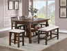 FREDONIA 6 Pc. Counter Ht. Table Set w/ 2 PC + bench + 2 Stools - Premium Dining Room Set from FOA East - Just $1614.60! Shop now at Furniture Wholesale Plus  We are the best furniture store in Nashville, Hendersonville, Goodlettsville, Madison, Antioch, Mount Juliet, Lebanon, Gallatin, Springfield, Murfreesboro, Franklin, Brentwood