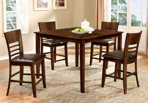 HILLSVIEW II Brown Cherry 5 Pc. Counter Ht. Table Set - Premium Dining Room Set from FOA East - Just $678.60! Shop now at Furniture Wholesale Plus  We are the best furniture store in Nashville, Hendersonville, Goodlettsville, Madison, Antioch, Mount Juliet, Lebanon, Gallatin, Springfield, Murfreesboro, Franklin, Brentwood