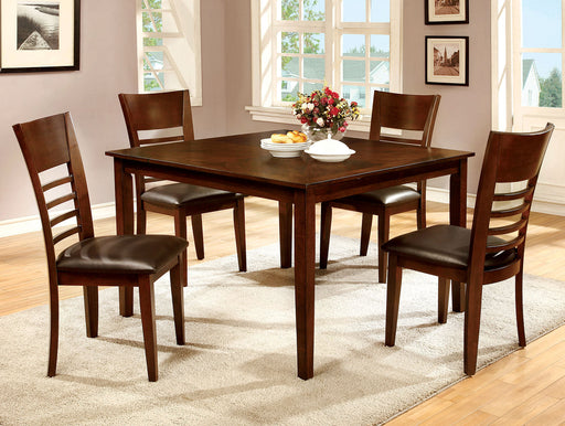 HILLSVIEW I Brown Cherry 5 Pc. Dining Table Set - Premium Dining Room Set from FOA East - Just $559.65! Shop now at Furniture Wholesale Plus  We are the best furniture store in Nashville, Hendersonville, Goodlettsville, Madison, Antioch, Mount Juliet, Lebanon, Gallatin, Springfield, Murfreesboro, Franklin, Brentwood