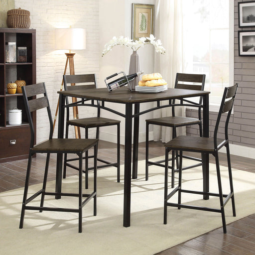Westport Antique Brown/Black 5 Pc. Counter Ht. Table Set - Premium Dining Room Set from FOA East - Just $374.40! Shop now at Furniture Wholesale Plus  We are the best furniture store in Nashville, Hendersonville, Goodlettsville, Madison, Antioch, Mount Juliet, Lebanon, Gallatin, Springfield, Murfreesboro, Franklin, Brentwood