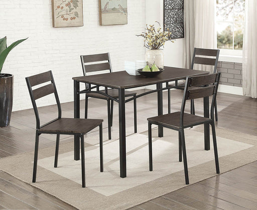 Westport Antique Brown/Black 5 Pc. Dining Table Set - Premium Dining Room Set from FOA East - Just $278.85! Shop now at Furniture Wholesale Plus (Nashville,TN)  We are the best furniture store in Nashville, Hendersonville, Goodlettsville, Madison, Antioch, Mount Juliet, Lebanon, Gallatin, Springfield, Murfreesboro, Franklin, Brentwood