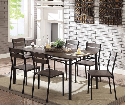 Westport Antique Brown/Black 7 Pc. Dining Table Set - Premium Dining Room Set from FOA East - Just $421.20! Shop now at Furniture Wholesale Plus (Nashville,TN)  We are the best furniture store in Nashville, Hendersonville, Goodlettsville, Madison, Antioch, Mount Juliet, Lebanon, Gallatin, Springfield, Murfreesboro, Franklin, Brentwood