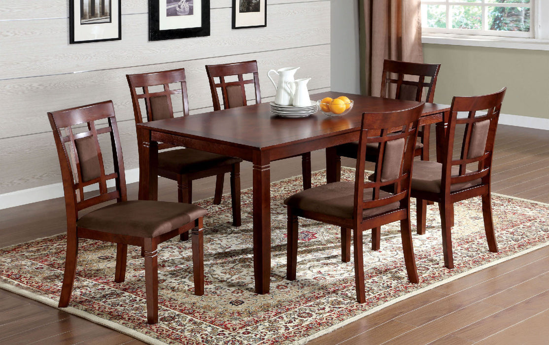 Montclair I Dark Cherry/Brown 7 Pc. Dining Table Set - Premium Dining Room Set from FOA East - Just $727.35! Shop now at Furniture Wholesale Plus  We are the best furniture store in Nashville, Hendersonville, Goodlettsville, Madison, Antioch, Mount Juliet, Lebanon, Gallatin, Springfield, Murfreesboro, Franklin, Brentwood
