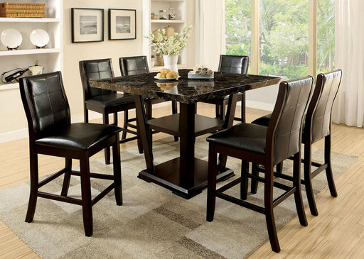 CLAYTON II Dark Cherry/Black Counter Ht. Table - Premium Dining Table from FOA East - Just $489.45! Shop now at Furniture Wholesale Plus  We are the best furniture store in Nashville, Hendersonville, Goodlettsville, Madison, Antioch, Mount Juliet, Lebanon, Gallatin, Springfield, Murfreesboro, Franklin, Brentwood
