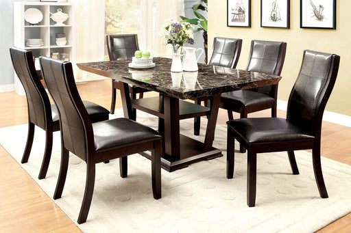 CLAYTON I Dark Cherry/Black Dining Table - Premium Dining Table from FOA East - Just $512.85! Shop now at Furniture Wholesale Plus  We are the best furniture store in Nashville, Hendersonville, Goodlettsville, Madison, Antioch, Mount Juliet, Lebanon, Gallatin, Springfield, Murfreesboro, Franklin, Brentwood