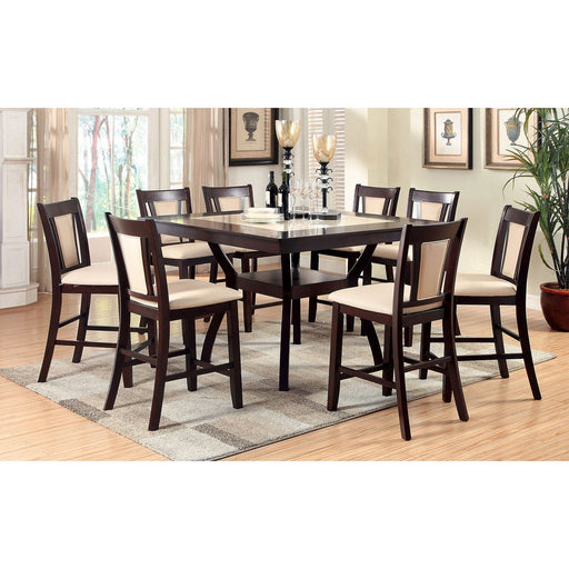 BRENT II Dark Cherry 7 Pc. Counter Ht. Dining Table Set - Premium Dining Room Set from FOA East - Just $1222.65! Shop now at Furniture Wholesale Plus  We are the best furniture store in Nashville, Hendersonville, Goodlettsville, Madison, Antioch, Mount Juliet, Lebanon, Gallatin, Springfield, Murfreesboro, Franklin, Brentwood