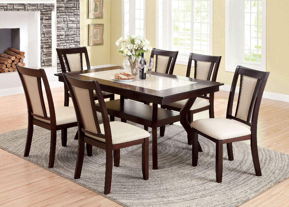 BRENT Dark Cherry/Ivory Dining Table - Premium Dining Table from FOA East - Just $419.25! Shop now at Furniture Wholesale Plus  We are the best furniture store in Nashville, Hendersonville, Goodlettsville, Madison, Antioch, Mount Juliet, Lebanon, Gallatin, Springfield, Murfreesboro, Franklin, Brentwood