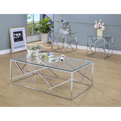Pamplona Chrome 3 Pc. Table Set, Chrome - Premium Table Set from FOA East - Just $421.20! Shop now at Furniture Wholesale Plus  We are the best furniture store in Nashville, Hendersonville, Goodlettsville, Madison, Antioch, Mount Juliet, Lebanon, Gallatin, Springfield, Murfreesboro, Franklin, Brentwood