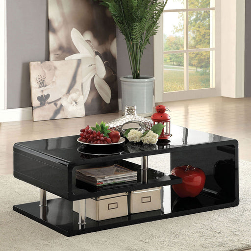 Ninove Black/Chrome Coffee Table - Premium Coffee Table from FOA East - Just $466.05! Shop now at Furniture Wholesale Plus  We are the best furniture store in Nashville, Hendersonville, Goodlettsville, Madison, Antioch, Mount Juliet, Lebanon, Gallatin, Springfield, Murfreesboro, Franklin, Brentwood