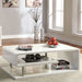 Ninove I White/Chrome Coffee Table - Premium Coffee Table from FOA East - Just $466.05! Shop now at Furniture Wholesale Plus  We are the best furniture store in Nashville, Hendersonville, Goodlettsville, Madison, Antioch, Mount Juliet, Lebanon, Gallatin, Springfield, Murfreesboro, Franklin, Brentwood