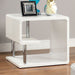 Ninove I White/Chrome End Table - Premium End Table from FOA East - Just $351! Shop now at Furniture Wholesale Plus  We are the best furniture store in Nashville, Hendersonville, Goodlettsville, Madison, Antioch, Mount Juliet, Lebanon, Gallatin, Springfield, Murfreesboro, Franklin, Brentwood