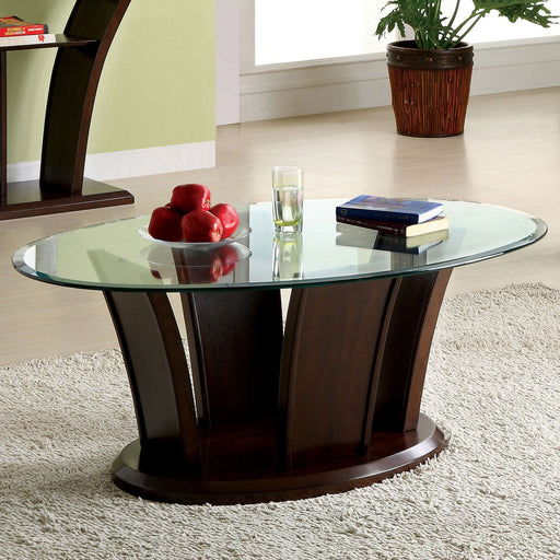 MANHATTAN IV Brown Cherry Coffee Table, Brown Cherry - Premium Coffee Table from FOA East - Just $325.65! Shop now at Furniture Wholesale Plus  We are the best furniture store in Nashville, Hendersonville, Goodlettsville, Madison, Antioch, Mount Juliet, Lebanon, Gallatin, Springfield, Murfreesboro, Franklin, Brentwood