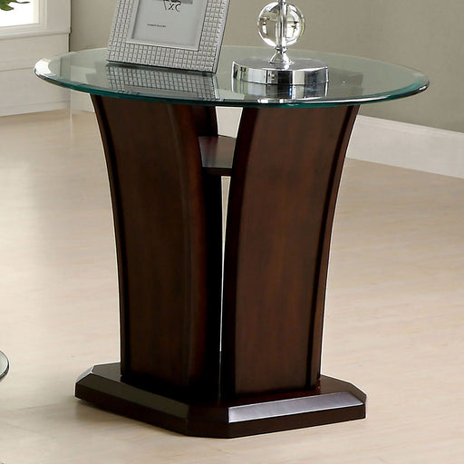 MANHATTAN IV Dark Cherry End Table, Brown Cherry - Premium End Table from FOA East - Just $234! Shop now at Furniture Wholesale Plus  We are the best furniture store in Nashville, Hendersonville, Goodlettsville, Madison, Antioch, Mount Juliet, Lebanon, Gallatin, Springfield, Murfreesboro, Franklin, Brentwood