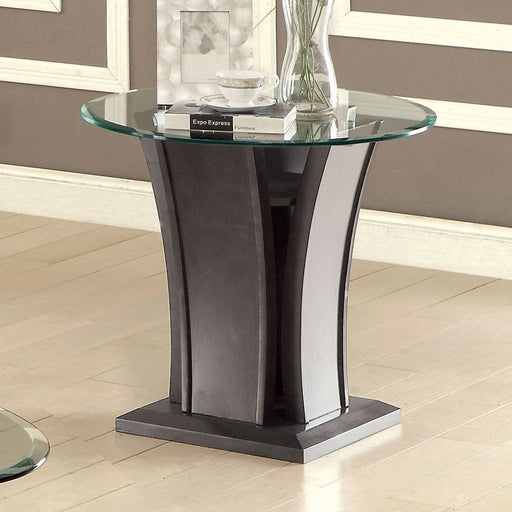 MANHATTAN IV Gray End Table, Gray - Premium End Table from FOA East - Just $234! Shop now at Furniture Wholesale Plus  We are the best furniture store in Nashville, Hendersonville, Goodlettsville, Madison, Antioch, Mount Juliet, Lebanon, Gallatin, Springfield, Murfreesboro, Franklin, Brentwood