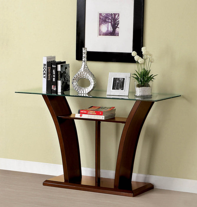 MANHATTAN IV Dark Cherry Sofa Table, Brown Cherry - Premium Sofa Table from FOA East - Just $278.85! Shop now at Furniture Wholesale Plus  We are the best furniture store in Nashville, Hendersonville, Goodlettsville, Madison, Antioch, Mount Juliet, Lebanon, Gallatin, Springfield, Murfreesboro, Franklin, Brentwood
