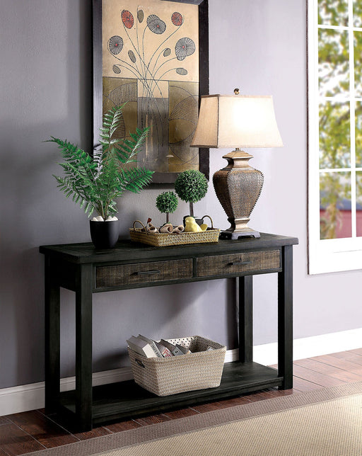 Rhymney Dark Oak/Multi Sofa Table - Premium Sofa Table from FOA East - Just $325.65! Shop now at Furniture Wholesale Plus  We are the best furniture store in Nashville, Hendersonville, Goodlettsville, Madison, Antioch, Mount Juliet, Lebanon, Gallatin, Springfield, Murfreesboro, Franklin, Brentwood
