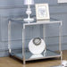 Ludvig Chrome/Clear End Table - Premium End Table from FOA East - Just $304.20! Shop now at Furniture Wholesale Plus  We are the best furniture store in Nashville, Hendersonville, Goodlettsville, Madison, Antioch, Mount Juliet, Lebanon, Gallatin, Springfield, Murfreesboro, Franklin, Brentwood