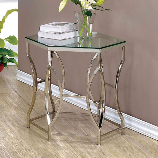 ZOLA Chrome End Table - Premium End Table from FOA East - Just $325.65! Shop now at Furniture Wholesale Plus  We are the best furniture store in Nashville, Hendersonville, Goodlettsville, Madison, Antioch, Mount Juliet, Lebanon, Gallatin, Springfield, Murfreesboro, Franklin, Brentwood